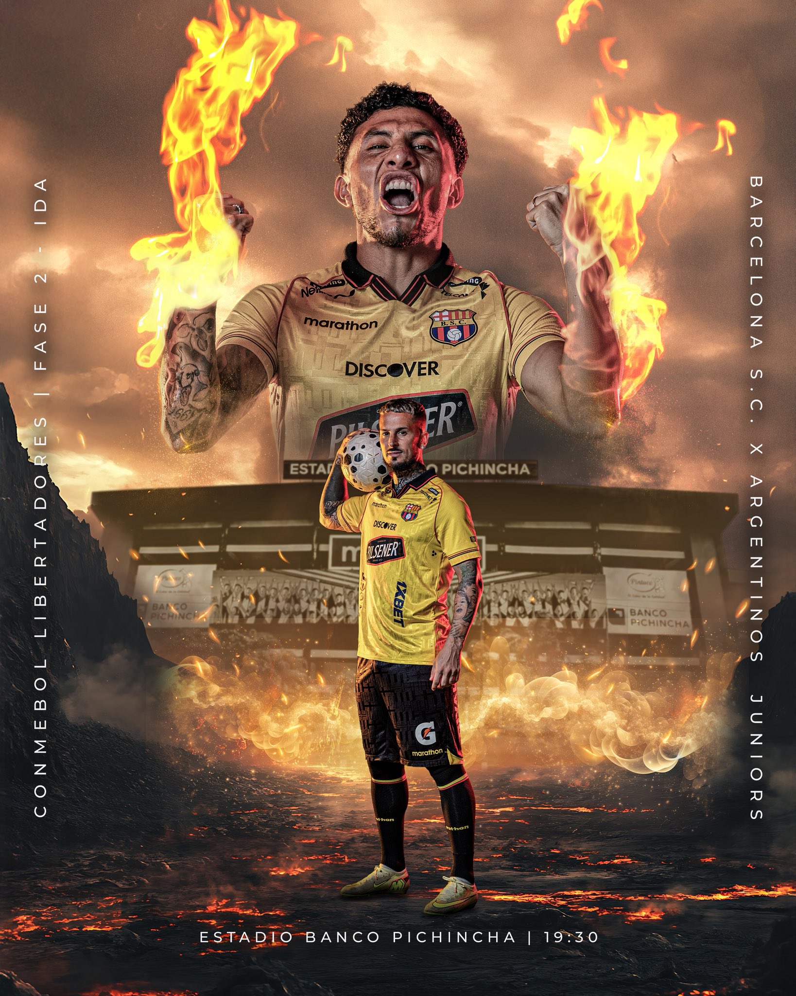 Barcelona SC recibe a un peligroso Argentinos Juniors en el Monumental