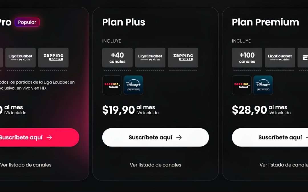 Precios Zapping LigaPro 2026: Planes Pro, Plus y Premium